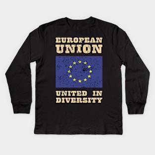 European Union Kids Long Sleeve T-Shirt